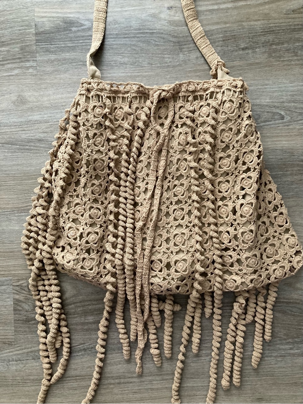 Rebecca Taylor Tan floral crochet bag! very Coachella !! - Picture 3 of 10